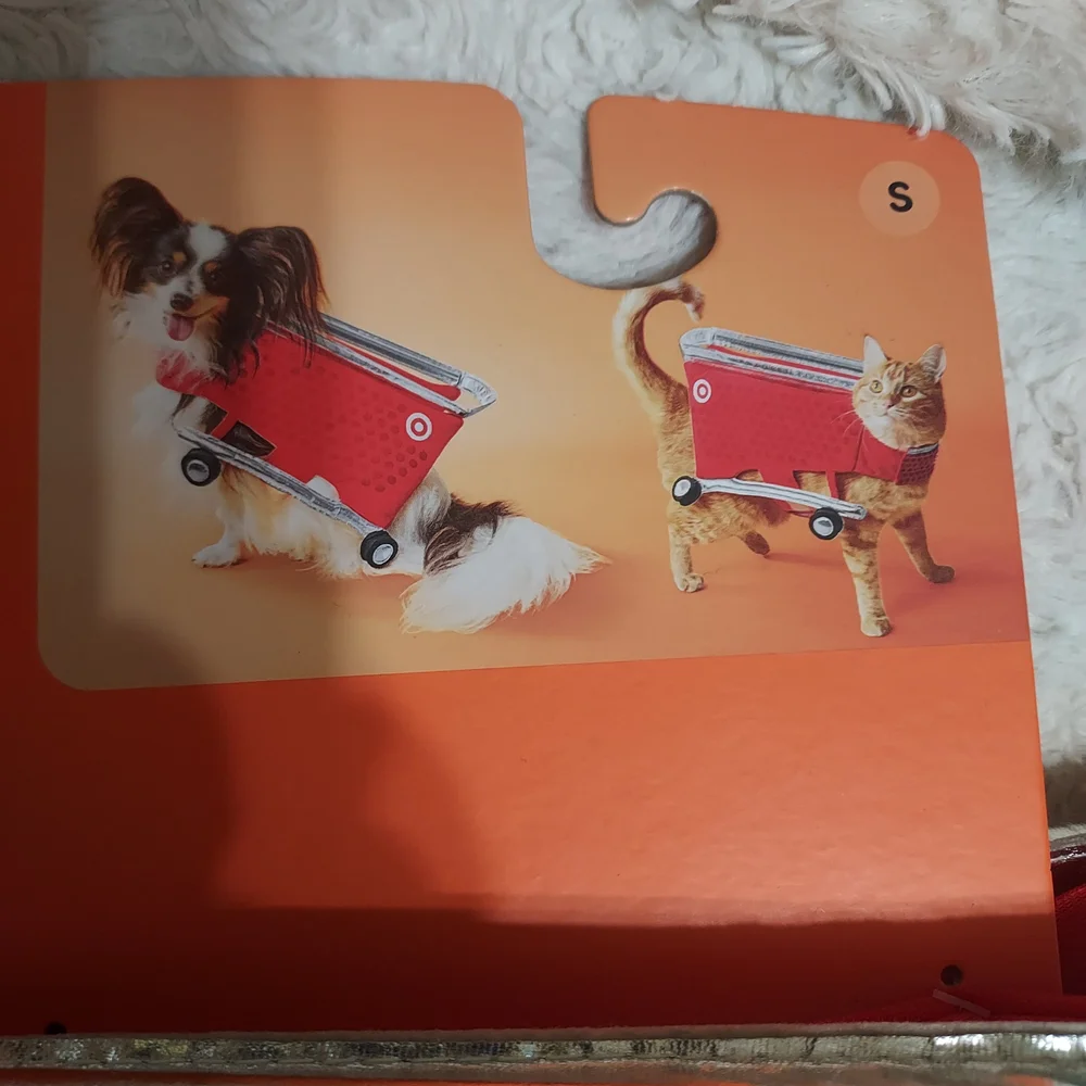 Boots & Barkley Red & Silver Target Shopping Cart Pet Dress Up Costume Small